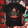 Tanjiro Kamado Minimal Flame Signature Anime T-Shirt