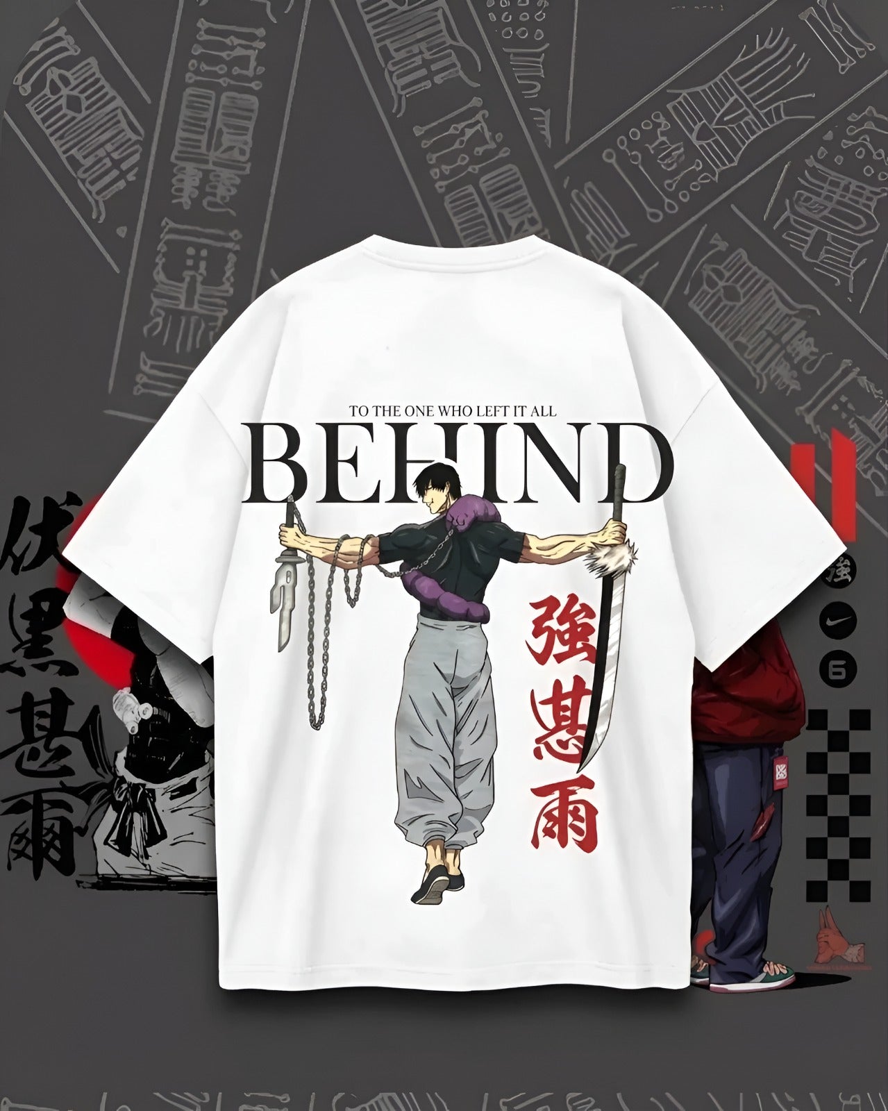 Behind the Warrior Anime Graphic Streetwear T-Shirt