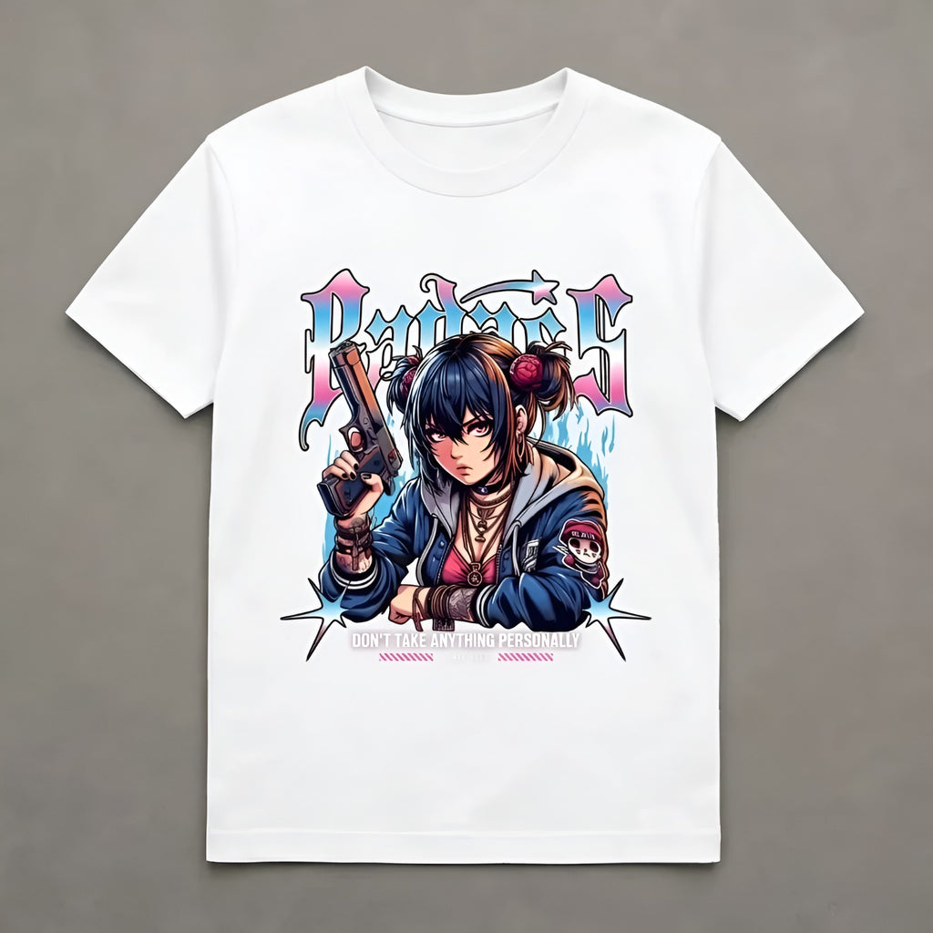 Rebels Anime Girl Streetwear Graphic T-Shirt
