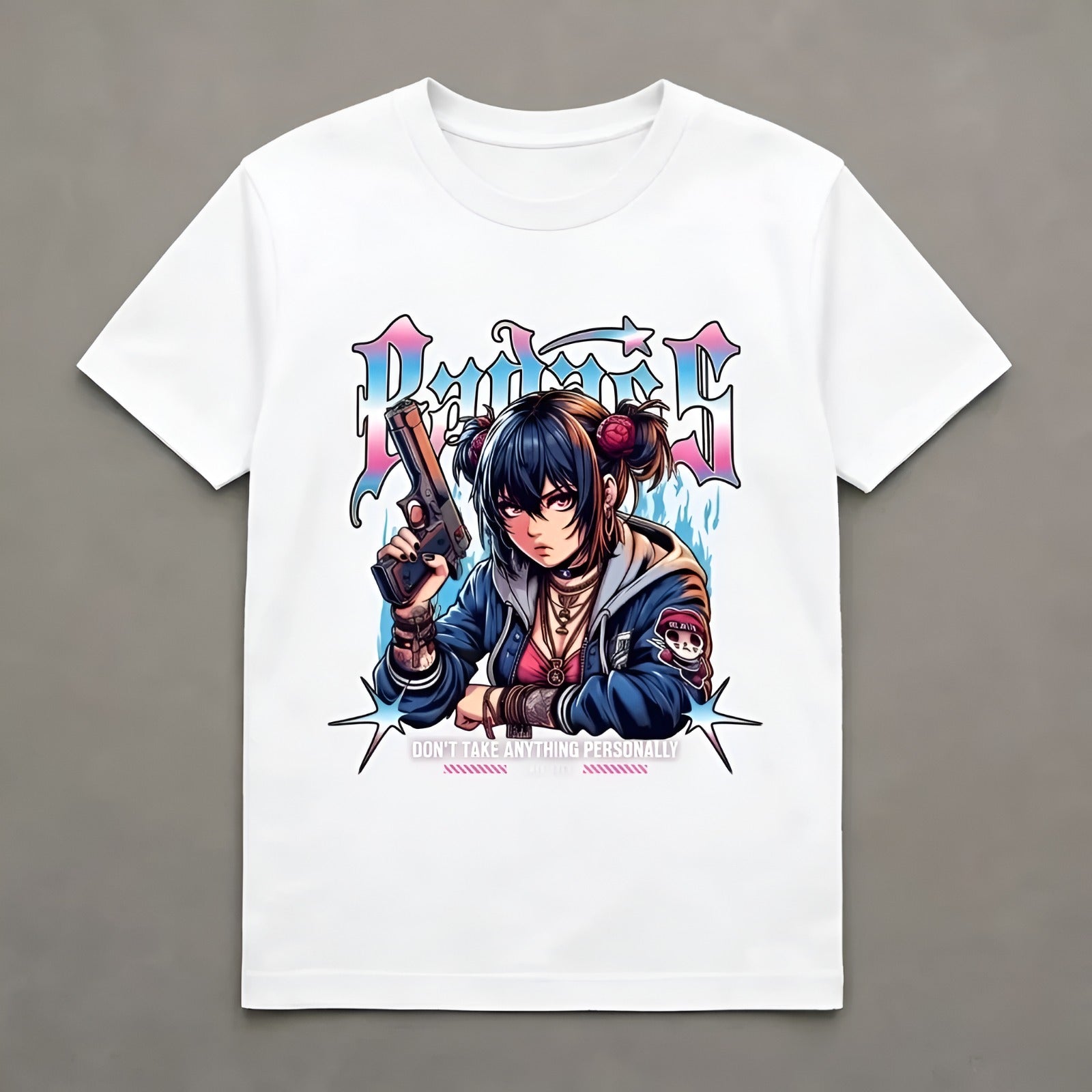 Rebels Anime Girl Streetwear Graphic T-Shirt