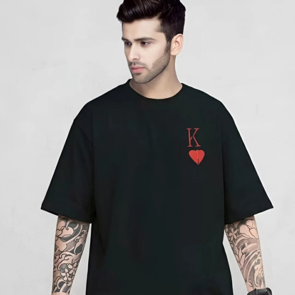 Heart King Skeleton Graphic Streetwear T-Shirt