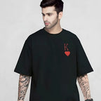 Heart King Skeleton Graphic Streetwear T-Shirt