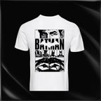 Batman Comic Style Logo White Graphic T-Shirt