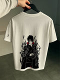 Shadow Flame Anime Graphic Oversized T-Shirt