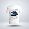 Bugatti Chiron Pur Sport Blueprint Graphic T-Shirt