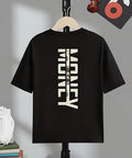 Money Stripe Vertical Graphic Black T-Shirt