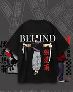 Behind the Warrior Anime Graphic Streetwear T-Shirt
