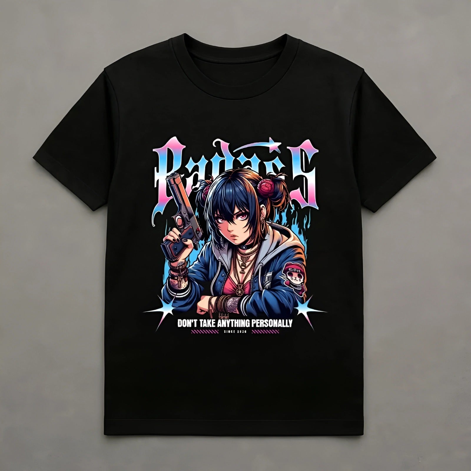 Rebels Anime Girl Streetwear Graphic T-Shirt